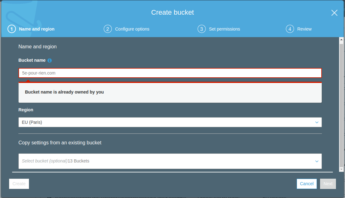 Creating an S3 bucket
