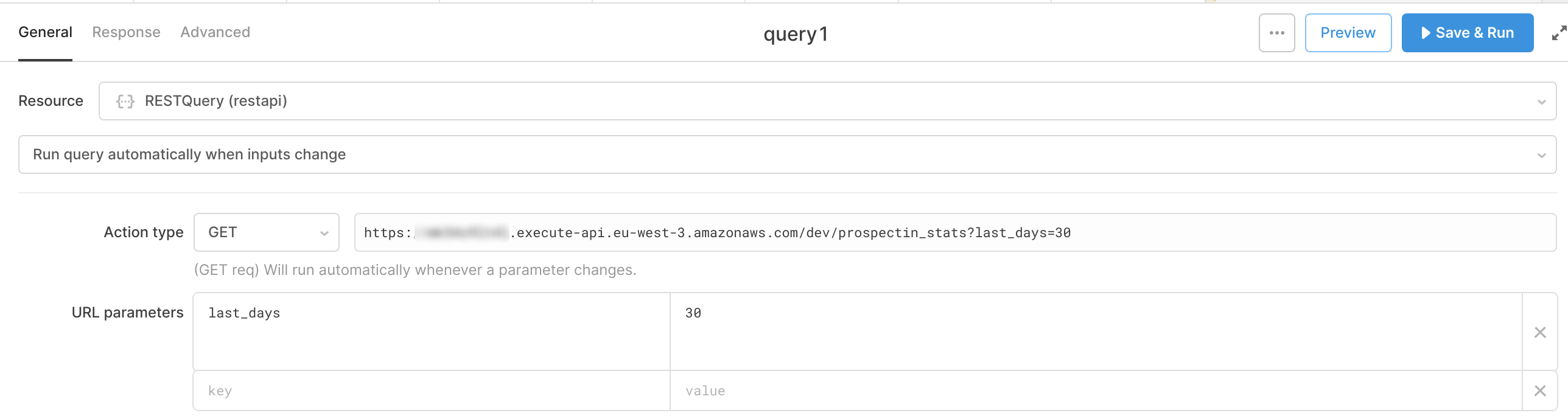 Retool REST Query Configuration